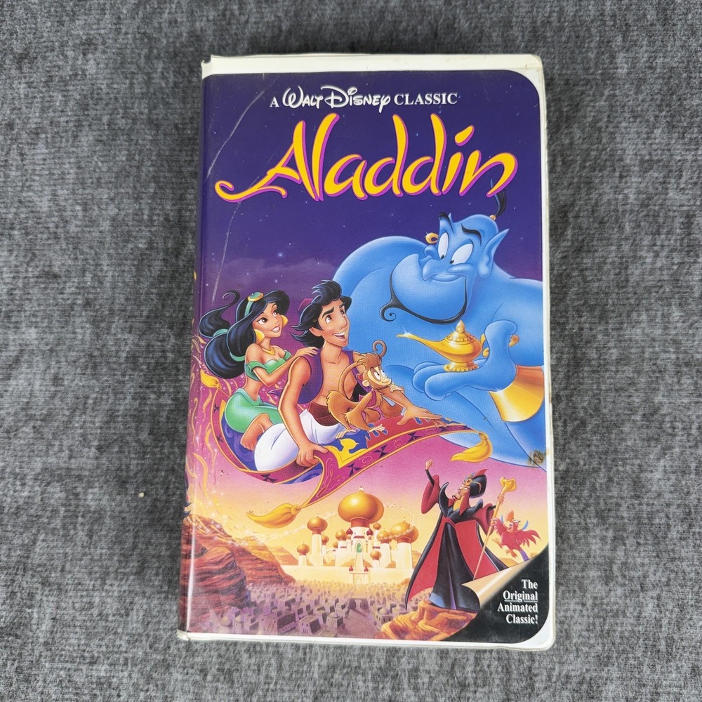 Vintage Aladdin 1993 VHS Tape Walt Disney Classic Robin Williams 1662 NTSC G